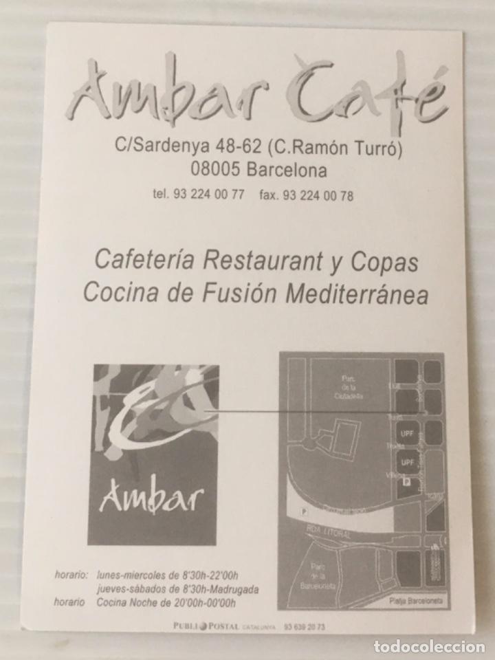 Postales: POSTAL AMBAR CAF&Eacute;. BARCELONA. - Foto 2