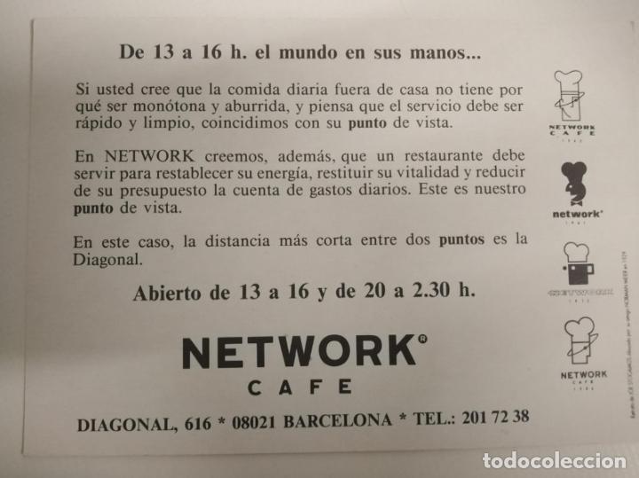 Postales: POSTAL PUBLICITARIA NETWORK CAFE. BARCELONA - Foto 2
