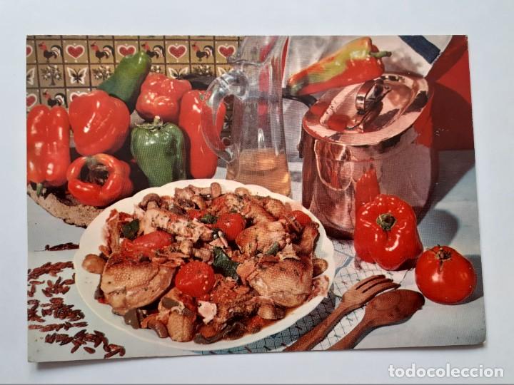 Postales: POSTAL - TARJETAS MENU - COMIDA - PONDERAL - LE POULET BASQUAISE - Foto 1