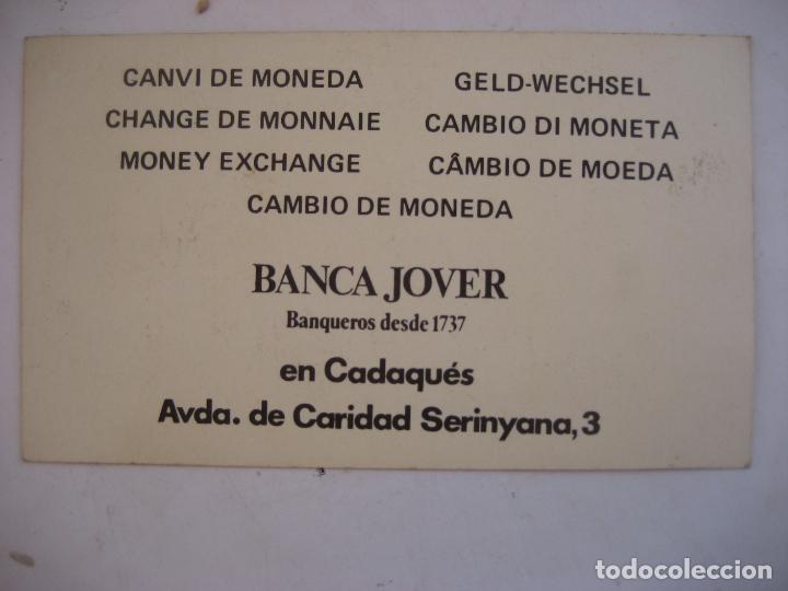 Postales: Banca Jover. Cadaques. Postal publicitaria. - Foto 2
