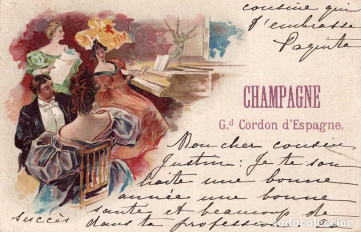 Postais: Champagne. Cordon d'Espagne. Postal Ilustrada. Ver Reverso