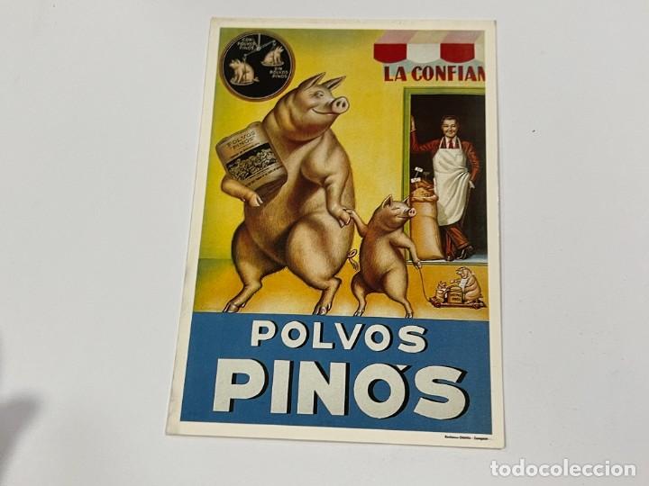 Postcards: TARJETA POSTAL. PUBLICIDAD. N&ordm; 2883 - POLVOS PIN&Oacute;S. EDICIONES AM