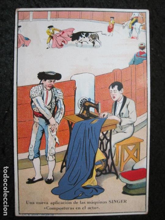 Postales: MAQUINAS DE COSER SINGER-PUBLICIDAD-POSTAL ANTIGUA-(95.438)