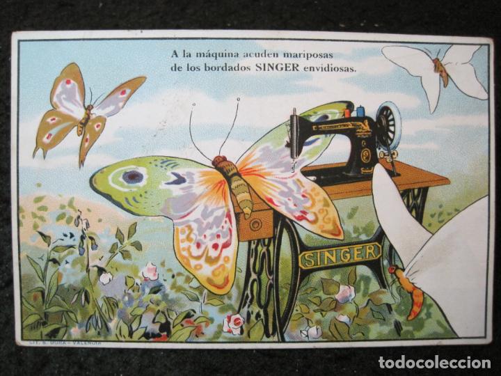 Postales: MAQUINAS DE COSER SINGER-PUBLICIDAD-POSTAL ANTIGUA-(95.441)