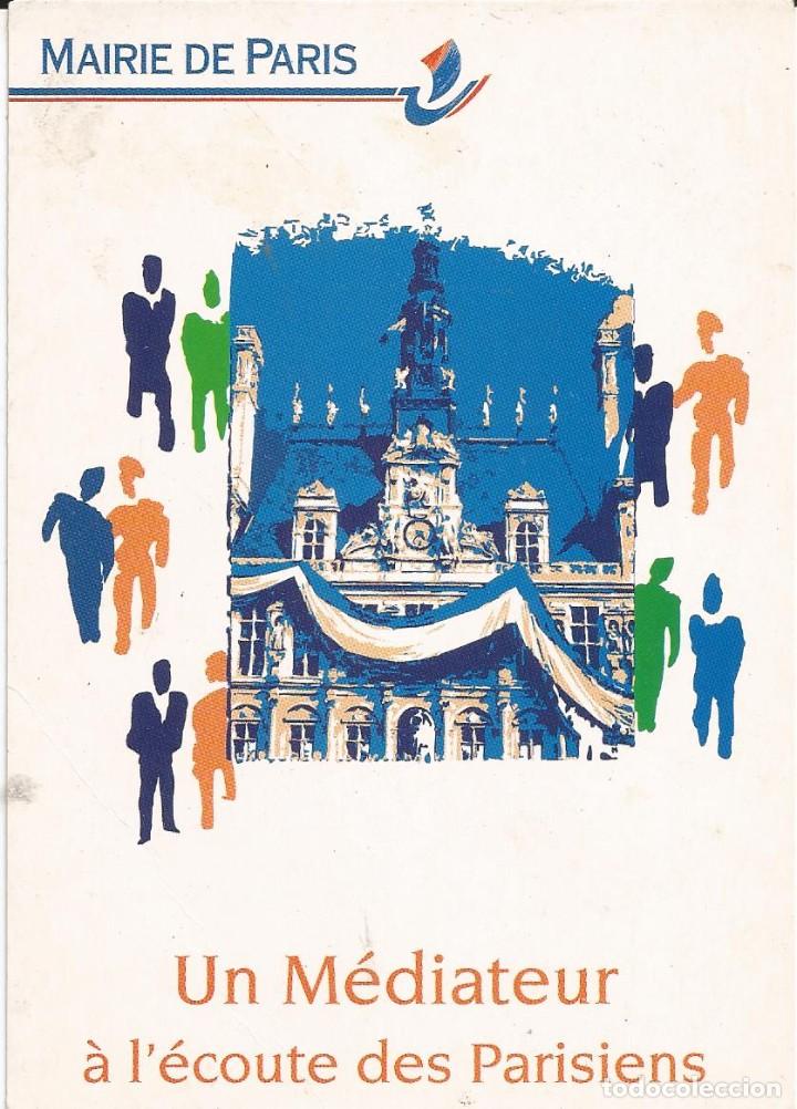Postais: [POSTAL PUBLICITARIA] Mairie de Paris. Un m&eacute;diateur a l'&eacute;cuote des parisiens (sin circular)