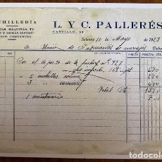 Postales: SOLSONA - POSTAL EMPRESA GANIVETERÍA PALLARÈS - FACTURA DE 10-5-1929. Lote 358268340
