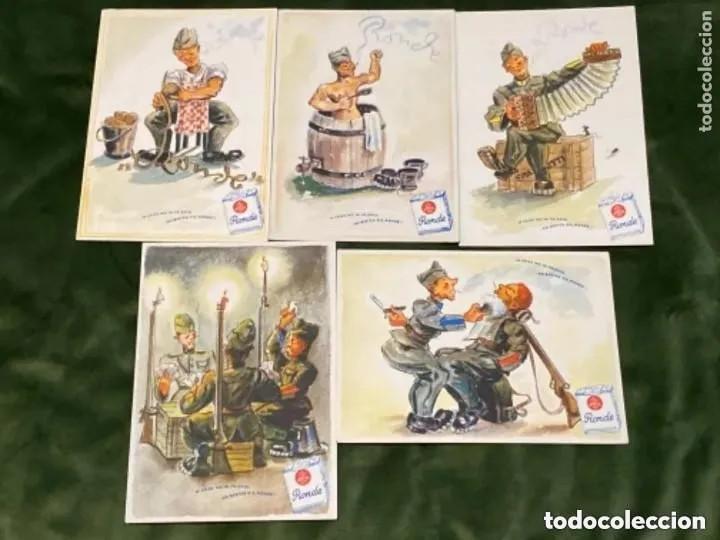 Postales: ANTIGUA Y RARA COLECCION POSTALES MILITARES SOLDADOS PUBLICIDAD TABACO CIGARRILLOS RONDE