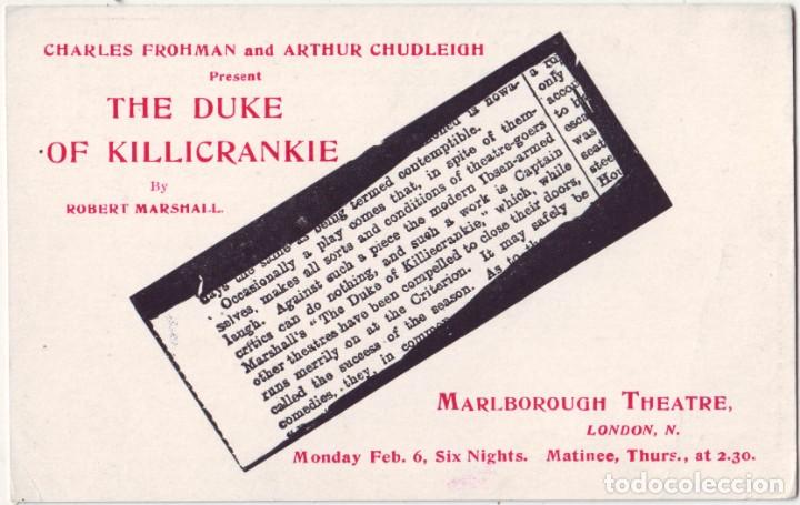 Postcards: Duke of Killicrankie, by Robert Marshall (MArlborough Theatre)_David Allen & Sons