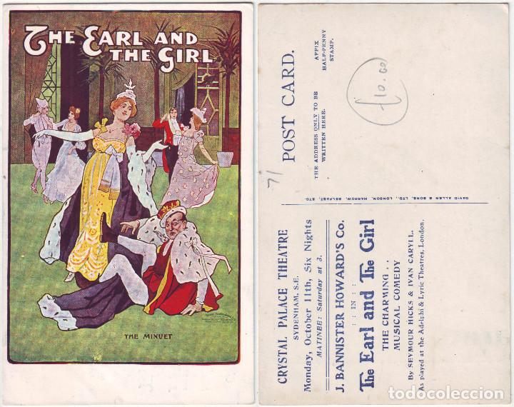 Postcards: Earl and the Girl, by Seymour Hicks & Ivan Caryll (Crystal Palace Theatre, Sydenham)_David Allen & S