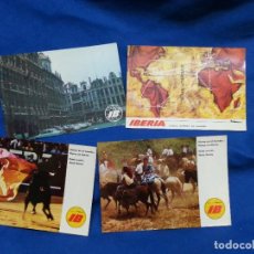Postales: 4 POSTALES CON PUBLICIDAD DE IBERIA DE LOS AÑOS 70