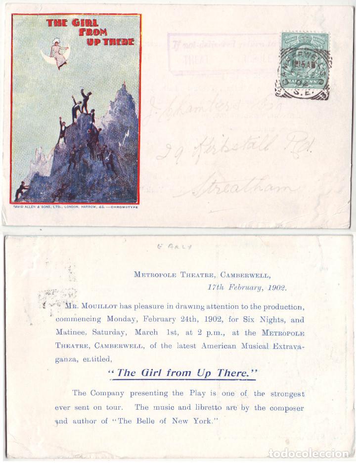 Postcards: Girl from Up There (Metropole Theatre, Campberwell)_David Allen & Sons