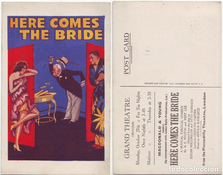 Postcards: Here Comes the Bride (Grand Theatre, Croydon)_David Allen & Sons