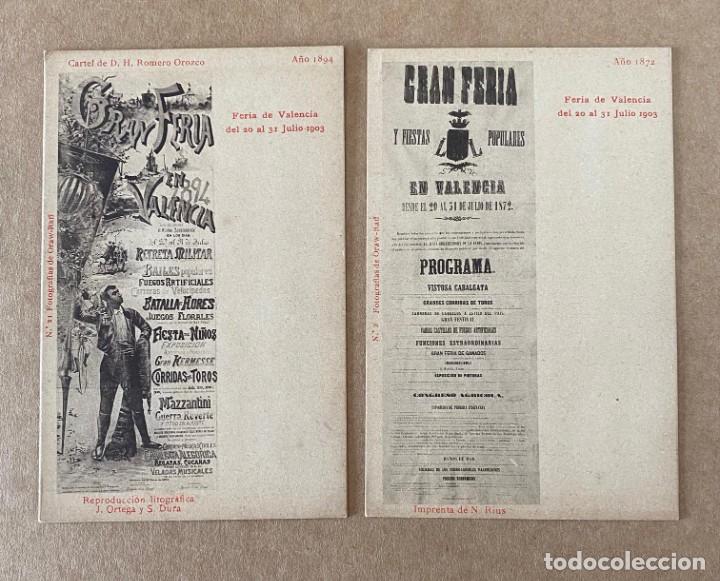 Cartes Postales: 2 POSTALES GRAN FERIA DE VALENCIA, 1903. PERFECTO ESTADO