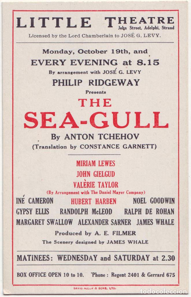 Postcards: Seagull, The, by Anton Tchehov (Little Theatre)_David Allen & Sons