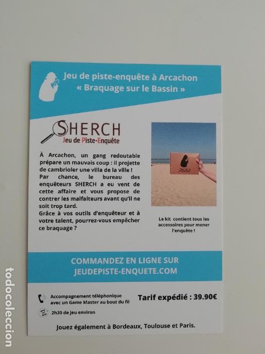 Postkarten: Postal Bordeaux Visite Jeu de piste Braquage au Port de la Lune / sur le Bassin de Arcachon