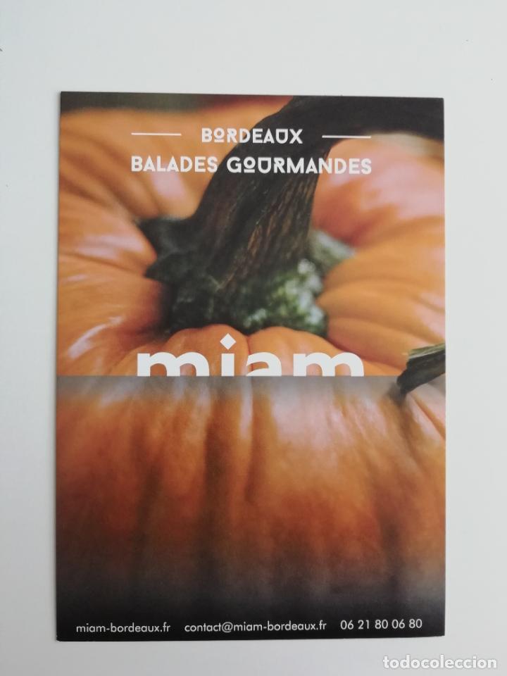 Postkarten: Postal Miam Balades gourmandes Gastronom&iacute;a regional y arquitectura bordelesa Burdeos Francia
