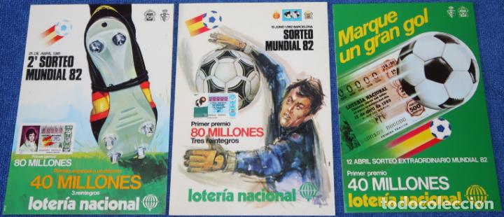 Postkarten: Loter&iacute;a Nacional - Sorteos Mundial 82 (1982) &iexcl;Impecables!