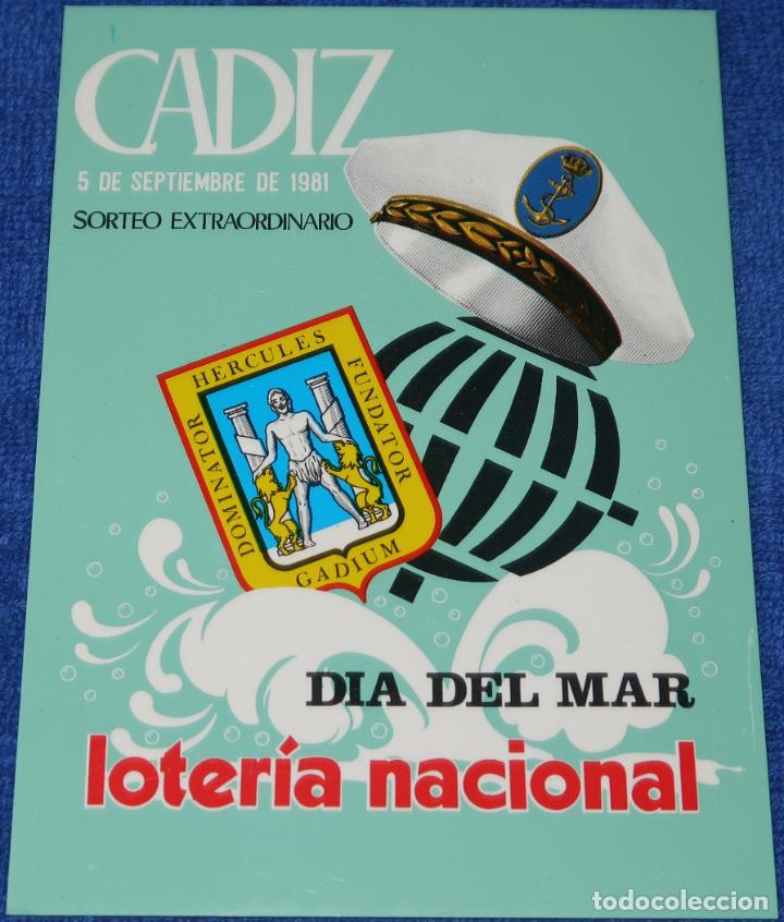 Postkarten: Loter&iacute;a Nacional - Sorteo Extraordinario D&iacute;a del Mar - Cadiz (1981) &iexcl;Impecable!