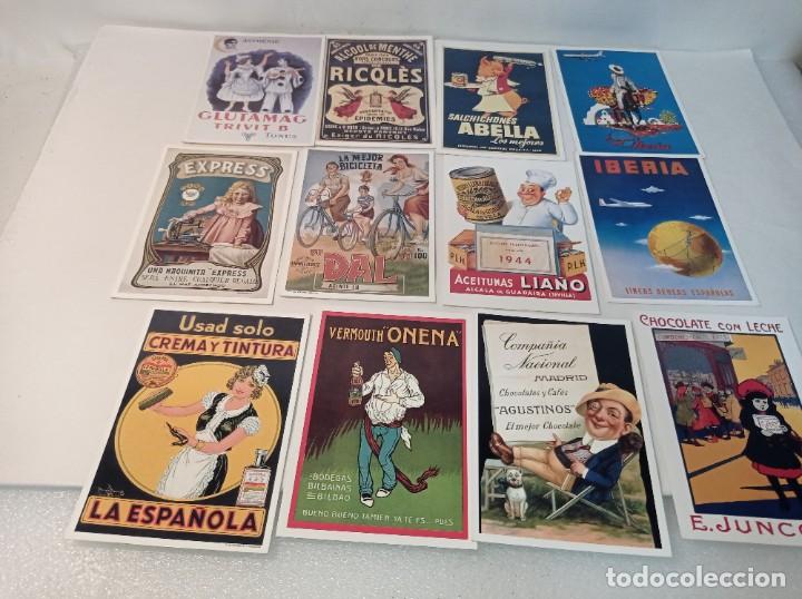 Postkarten: Lote colecci&oacute;n doce postales publicidad varias