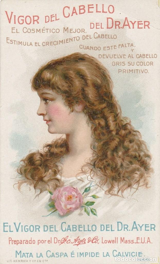 Postales: El Vigor del Cabello del Dr. Ayer - Lowell, Mass., E.U.A. - 133x80mm - Foto 1