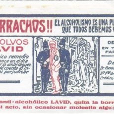 Postales: LOS POLVOS LAVID - LICOR ANTI-ALCOHÓLICO - DE VENTA EN FARMACIAS - 143X75MM
