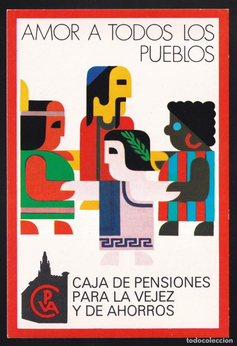 Cartes Postales: Caja de Pensiones para la Vejez y el Ahorros. *Amor...* Lote 4 diferentes. Nuevas.
