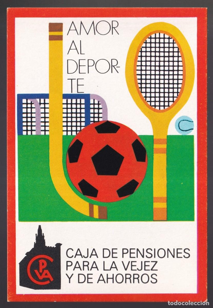 Cartes Postales: Caja de Pensiones para la Vejez y el Ahorros. *Amor al Deporte* Nueva.