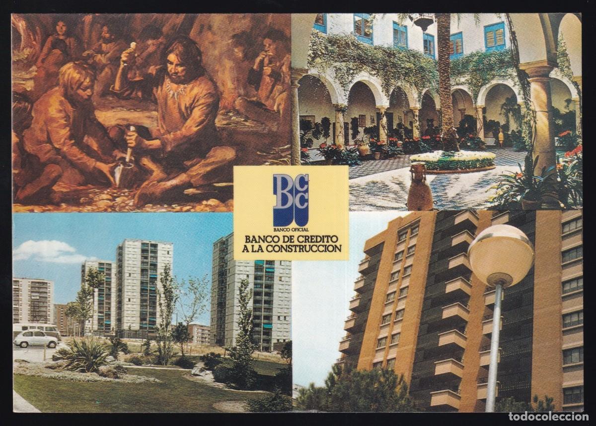 Cartes Postales: B. C. C. - Banco de Cr&eacute;dito a la Construcci&oacute;n. Dorso publicitario sobre-impreso. Circulada 1980.