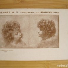 Postales: BARCELONA-RENART & CIA-LEONARDO DA VINCI-REVERSO SIN DIVIDIR-PUBLICIDAD-POSTAL ANTIGUA-(97.436)