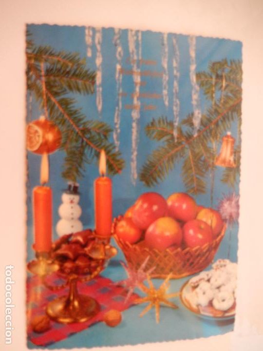 Postales: POSTAL MOTIVOS NAVIDE&Ntilde;OS EN ALEMAN TROQUELADA A&Ntilde;OS 60 - VER REVERSO