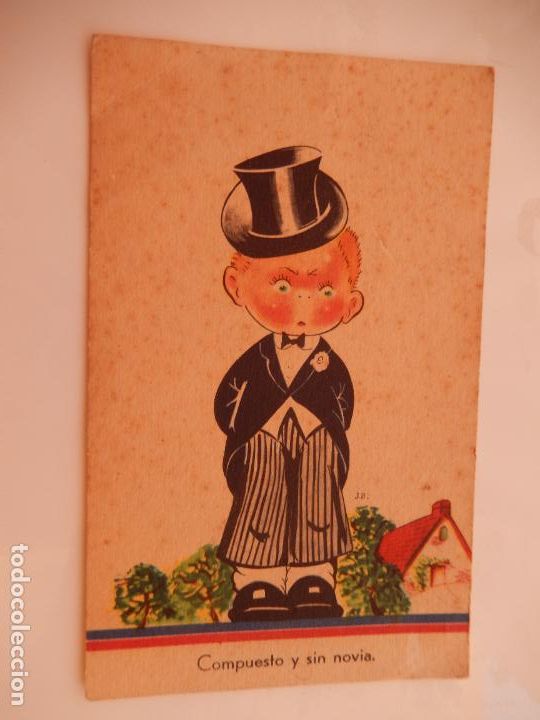 Postales: POSTAL DIBUJO - COMPUESTO Y SIN NOVIA - VALVERDE SAN SEBASTIAN.