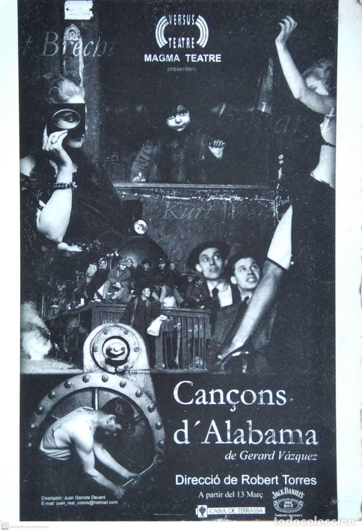Postcards: Can&ccedil;ons d'Alabama de Gerard V&aacute;zquez. Dorso con explicaci&oacute;n. Nueva. Blanco/Negro