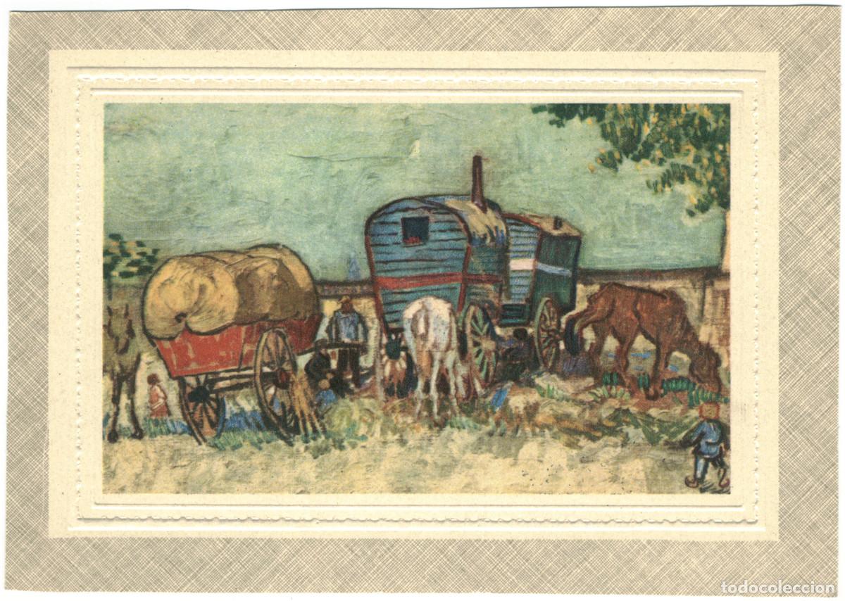 Postales: Descanso con carromatos_Circo