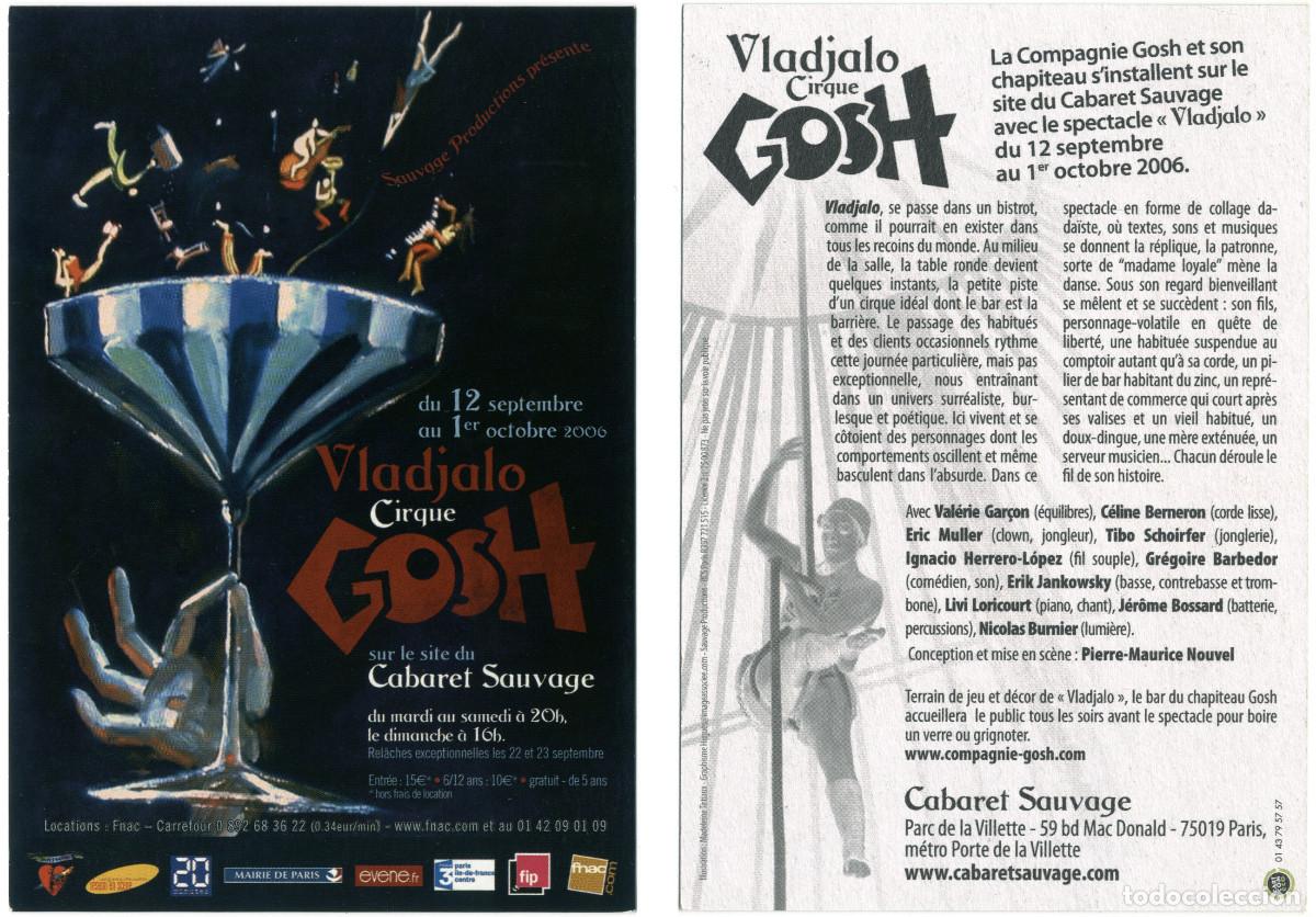 Postais: Compagnie Gosh's Vladjalo Cirque (Cabaret Sauvage. 2006)_CartCom. Illustration Madeleine Tirtiaux