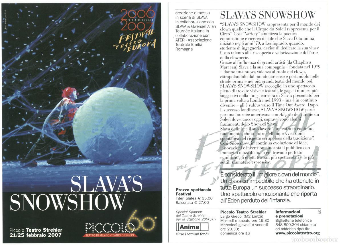 Cartoline: Slava Polunin's 'Slava's Snowshow' (Teatro Strehler. Milano. 2007)_Photo Veronique Vial