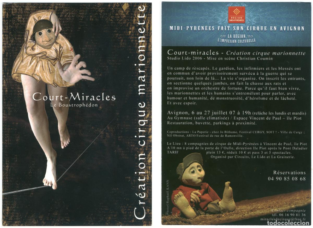 Postcards: Midi-Pyren&eacute;es fait sin cirque. 'Court-Miracles, Le Boustroph&eacute;don', Cr&eacute;ation Cirque Marionnette (Avig