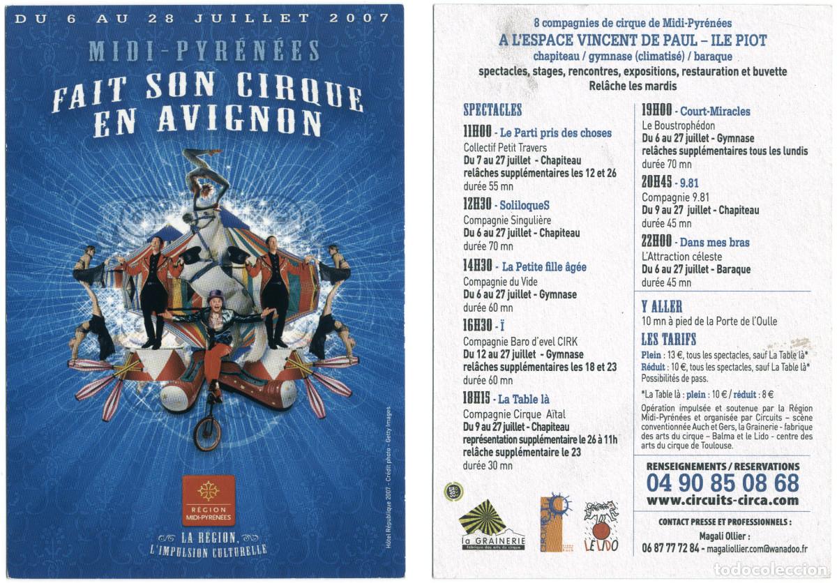 Postales: Midi-Pyren&eacute;es fait sin cirque (Avignon. 2007) - Foto 1
