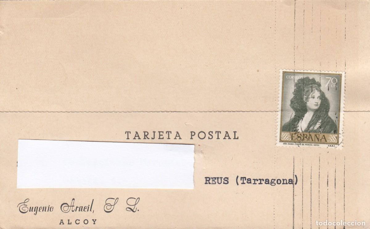 Postales: TARJETA POSTAL COMERCIAL DE EUGENIO ARACIL EN ALCOY . - Foto 1