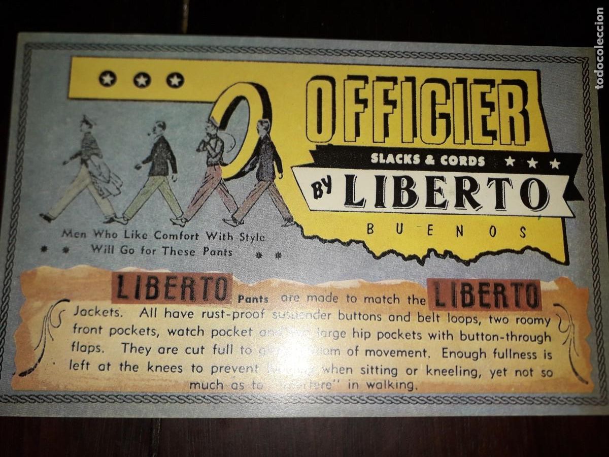 Cartes Postales: N&ordm; 43867 POSTAL PUBLICIDAD BUENOS LIBERTO