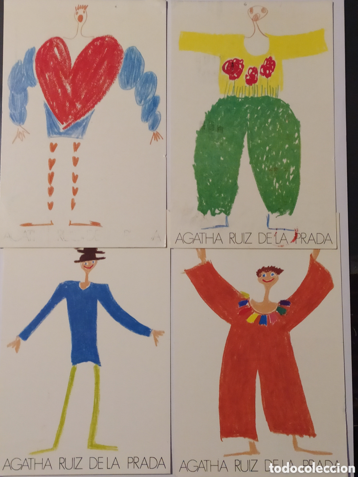 Postales: 4 POSTALES DE AGATHA RUIZ DE LA PRADA - 1989 - Foto 1