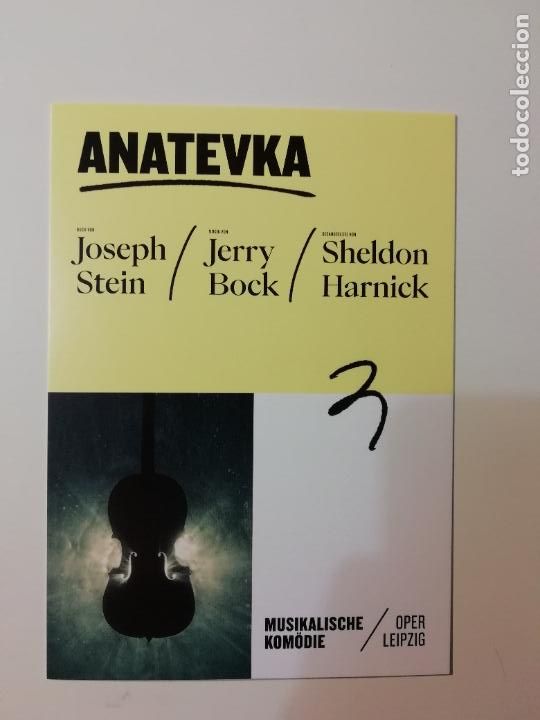 Postais: Postal Anatevka oder Der Fiedler auf dem Dach Musikalische Kom&ouml;die Oper Leipzig Jerry Bock Musicales