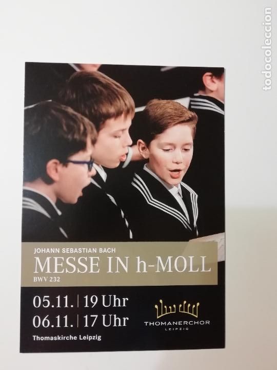 Postais: Postal Concierto Thomaskirche Leipzig Gewandhaus Orchester Thomanenchor Misa en si J.S. Bach 2022
