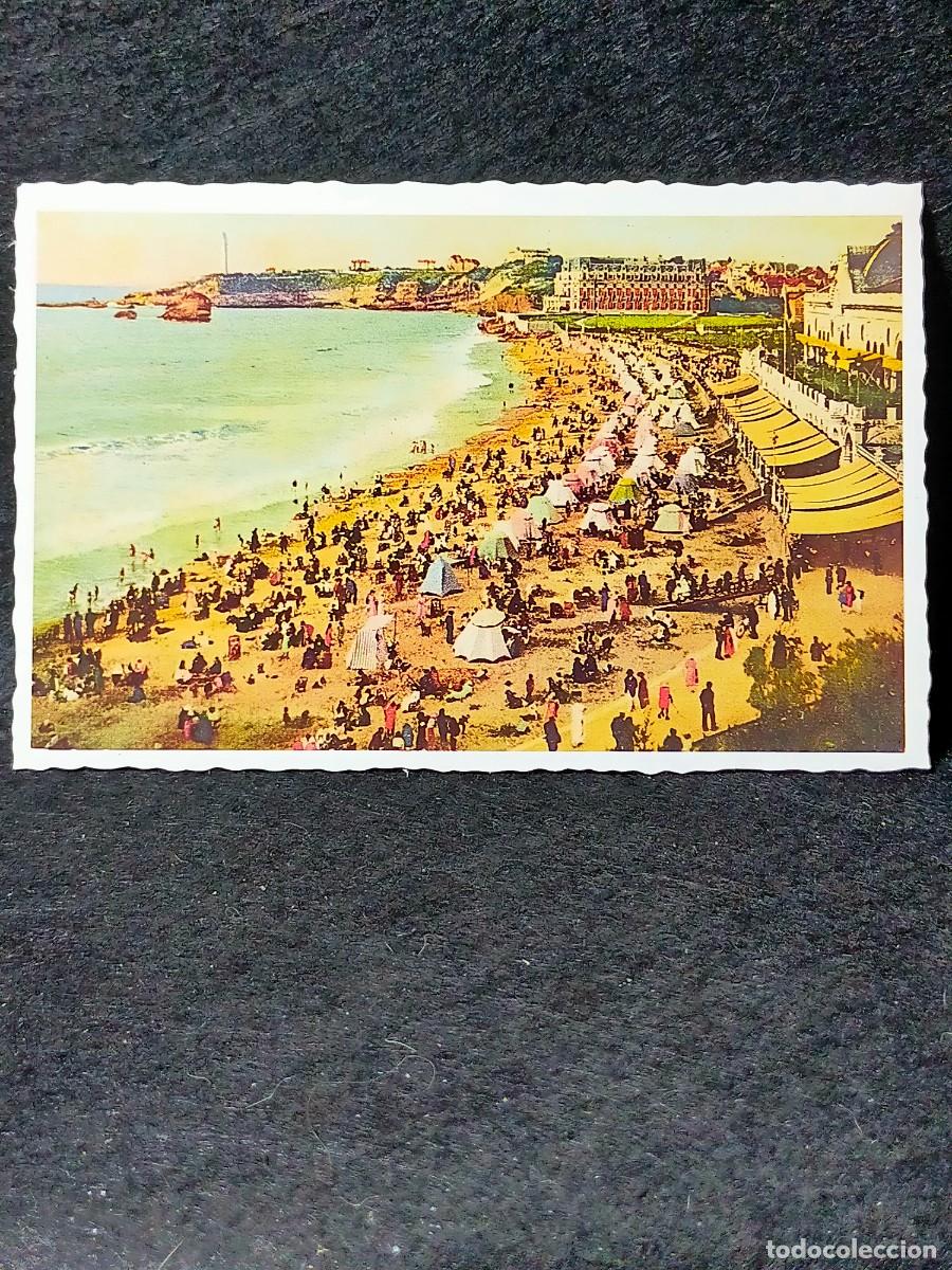 Postais: Postal Publicitaria Barclays Bank Biarritz (Francia) La Grande Plage