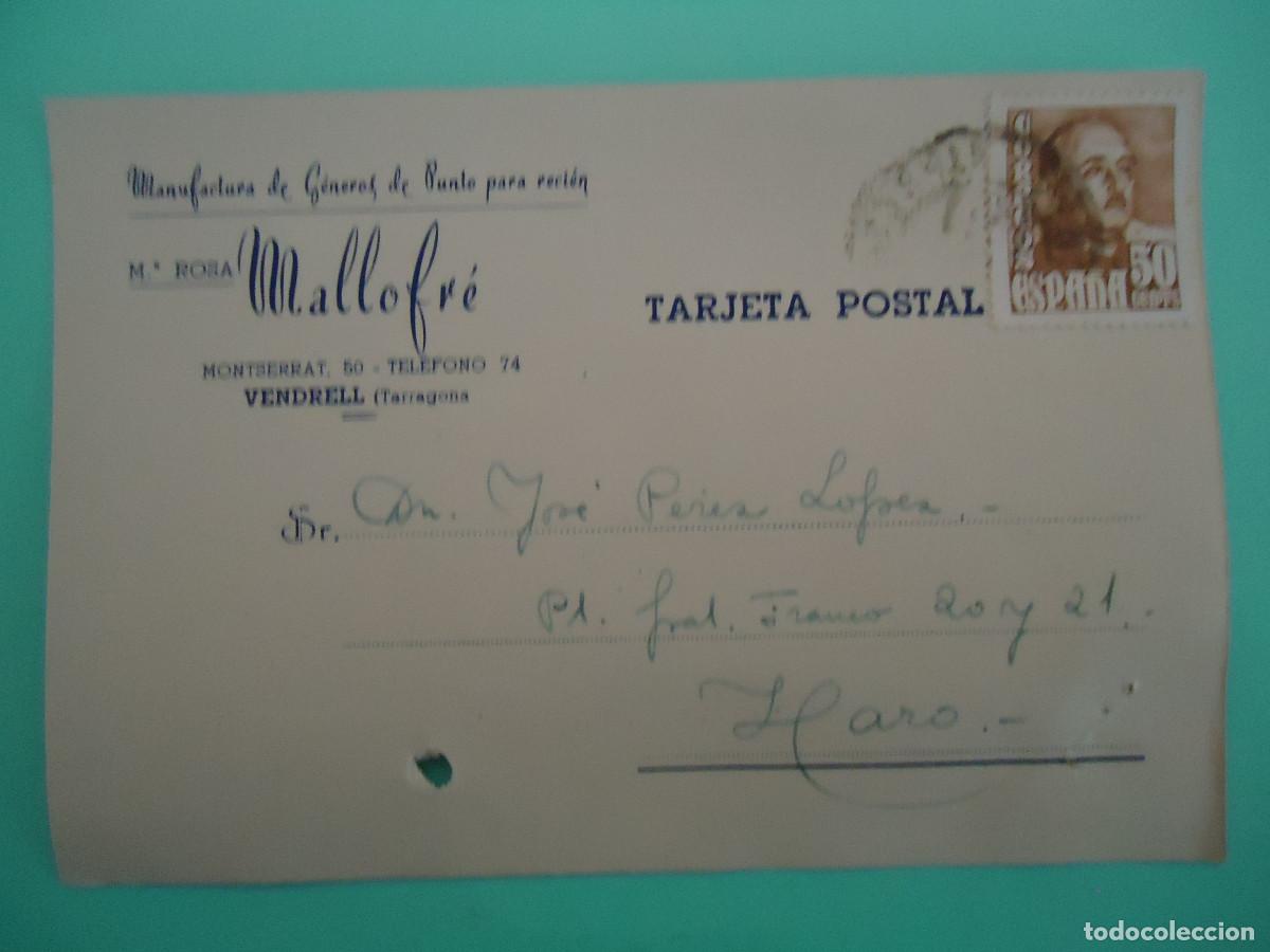 Postais: POSTAL COMERCIAL DE MARIA ROSA MALLOFRE, MANUFACTURA DE GENEROS DE PUNTO. -- PP -7