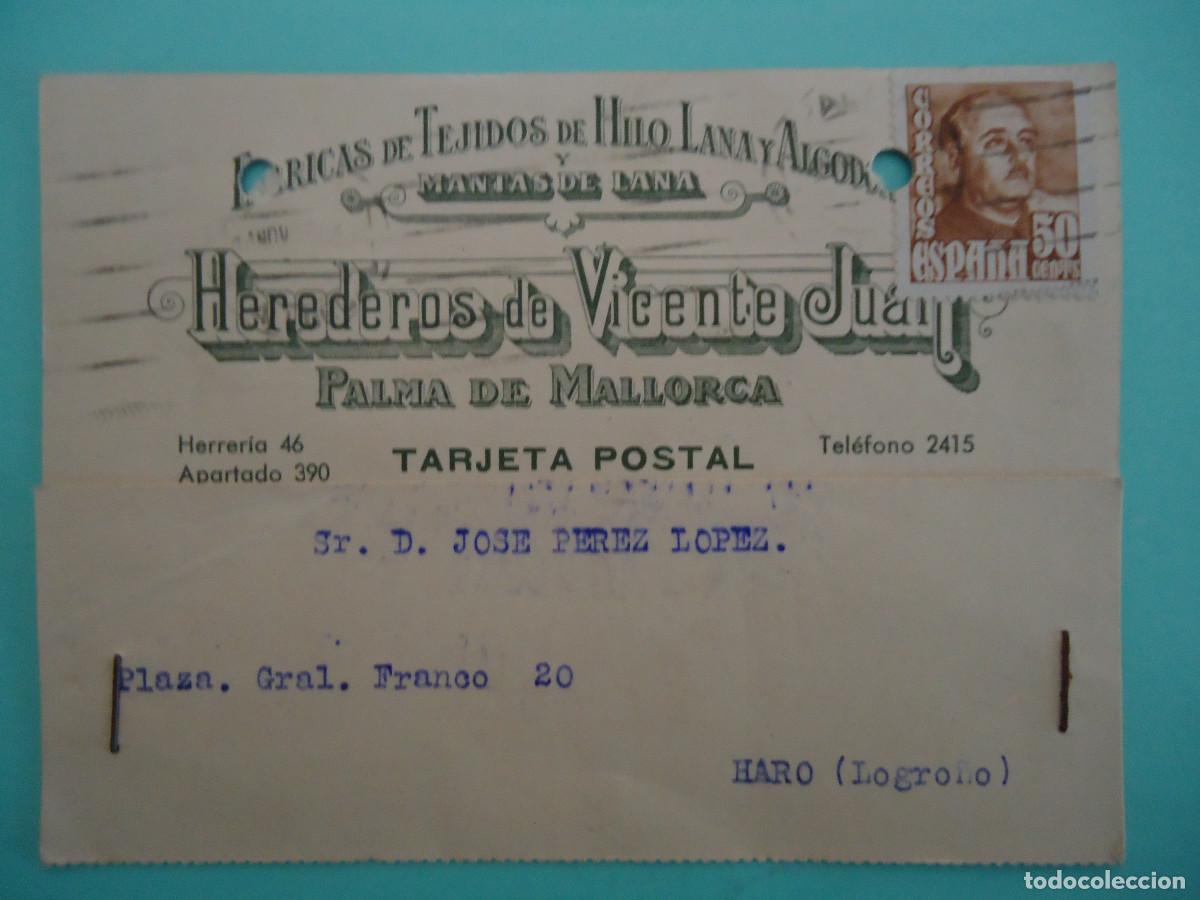 Postais: POSTAL COMERCIAL DE HEREDEROS DE VICENTE JUAN, FABRICA DE TEJIDOS DE HILO. -- PP -7