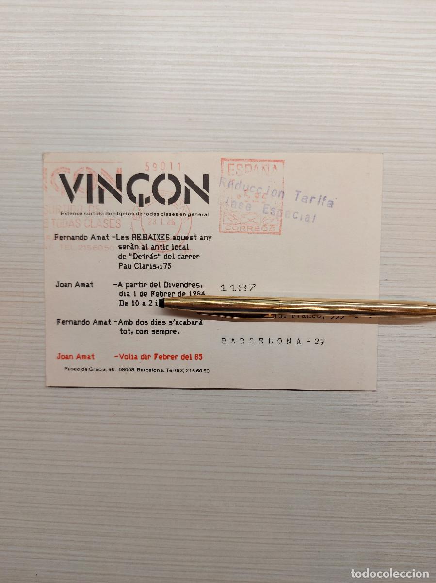 Postales: VIN&Ccedil;ON, POSTAL, 1986, SOCIEDAD NO AN&Oacute;NIMA - Foto 2