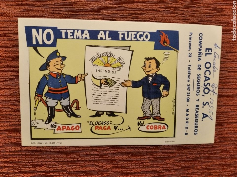 Postales: Publicidad de &eacute;l ocaso tarjeta postal - Foto 1