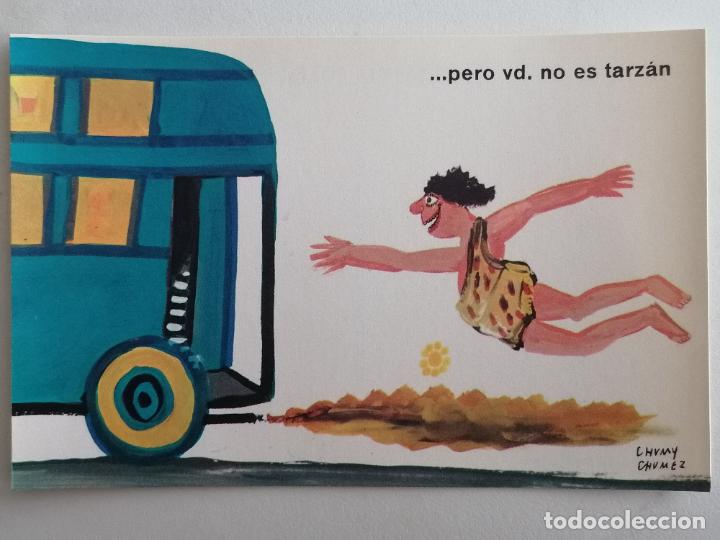 Postcards: POSTAL JEFATURA CENTRAL DE TRAFICO, PERO VD, NO ES TARZAN, DIBUJO CHUMY CHUMEZ