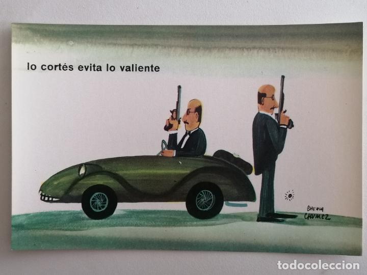 Postcards: POSTAL JEFATURA CENTRAL DE TRAFICO, LO CORTES EVITA LO VALIENTE, DIBUJO CHUMY CHUMEZ