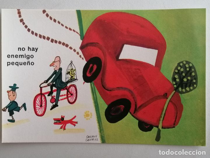Postcards: POSTAL JEFATURA CENTRAL DE TRAFICO, NO HAY ENEMIGO PEQUE&Ntilde;O, DIBUJO CHUMY CHUMEZ